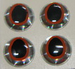 ������ oval pupil 3D adheisve eyes 3/ 8 (10 ��) orange / black (20��)